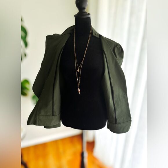 Derek Lam 10 Crosby Ruffle Twill Jacket Coat Blazer size 4 - Picture 7 of 16